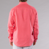 Men's Solid Long Sleeve Linen Shirt