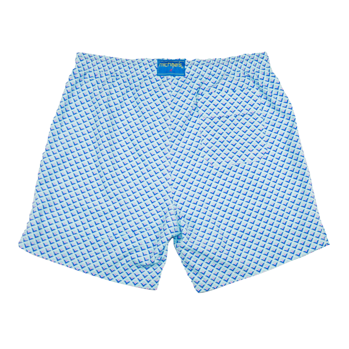 Men's Mesh Liner Swim Trunks - Tulips Aqua/Lavender