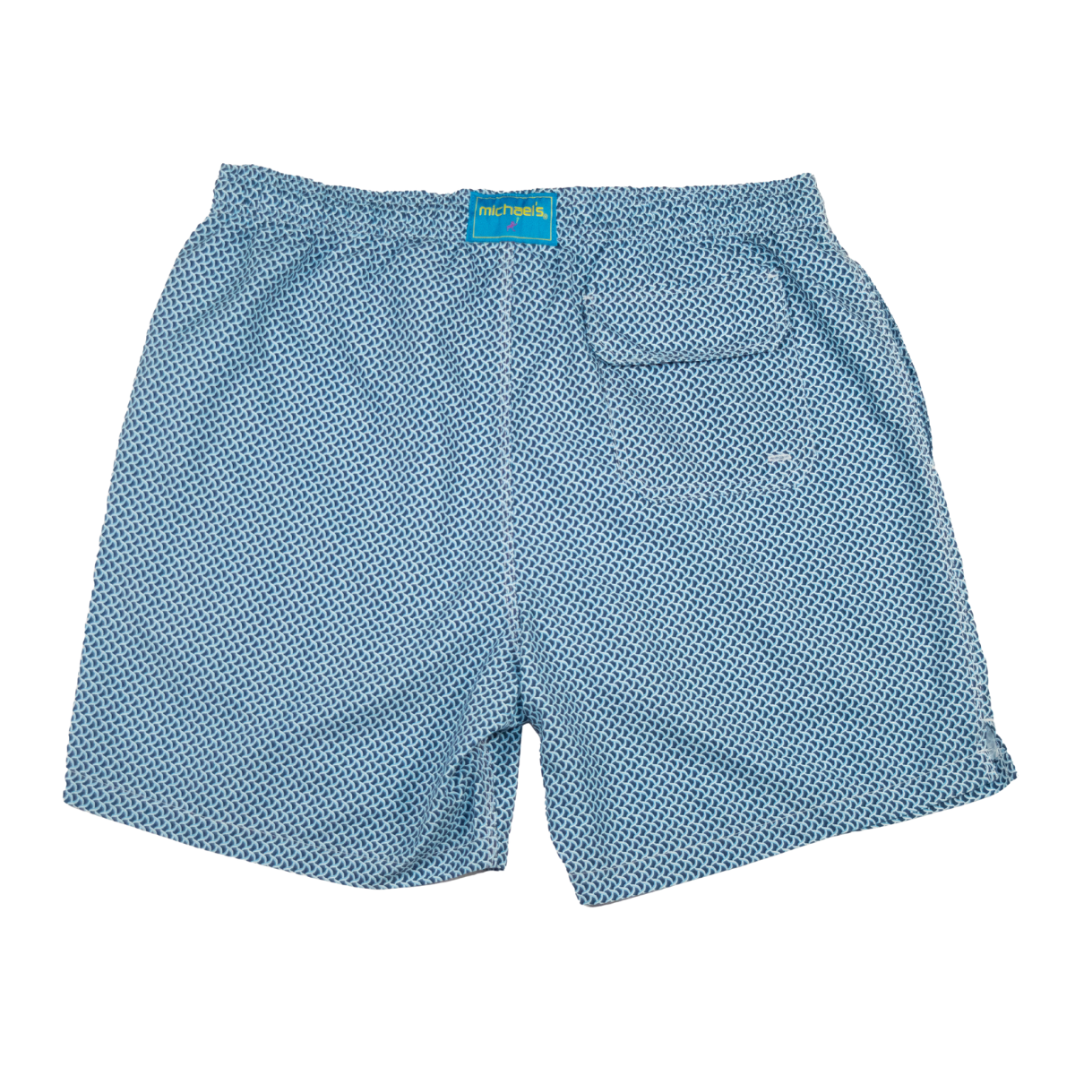 Men's Cyclist Liner Swim Trunks - Wave Print