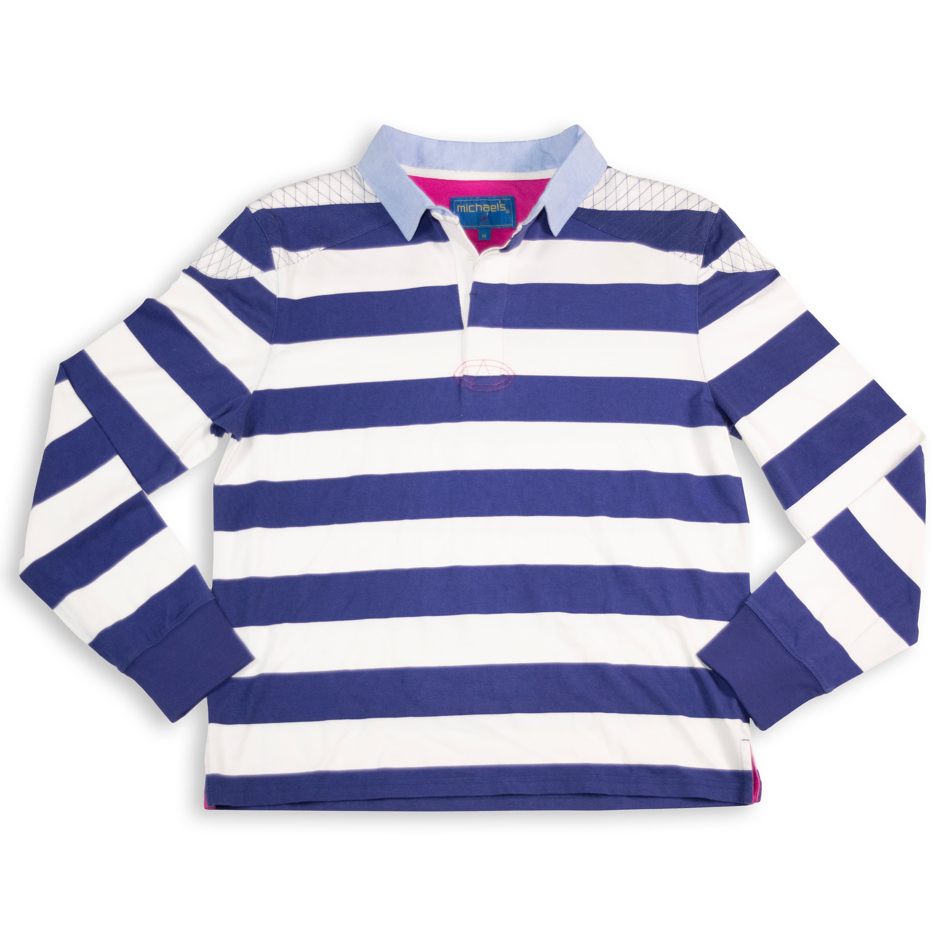 Men's Bar Stripe Long Sleeve Rugby Shirt