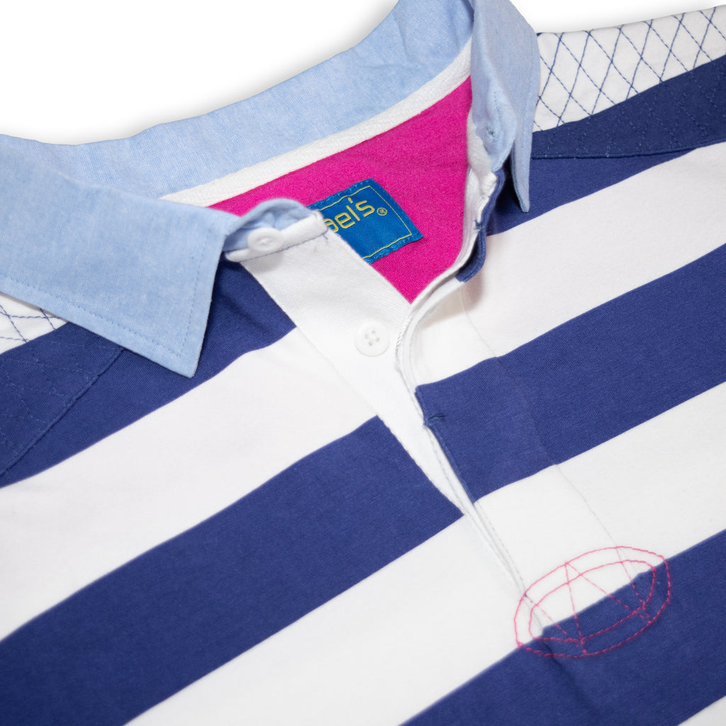 Men's Bar Stripe Long Sleeve Rugby Shirt