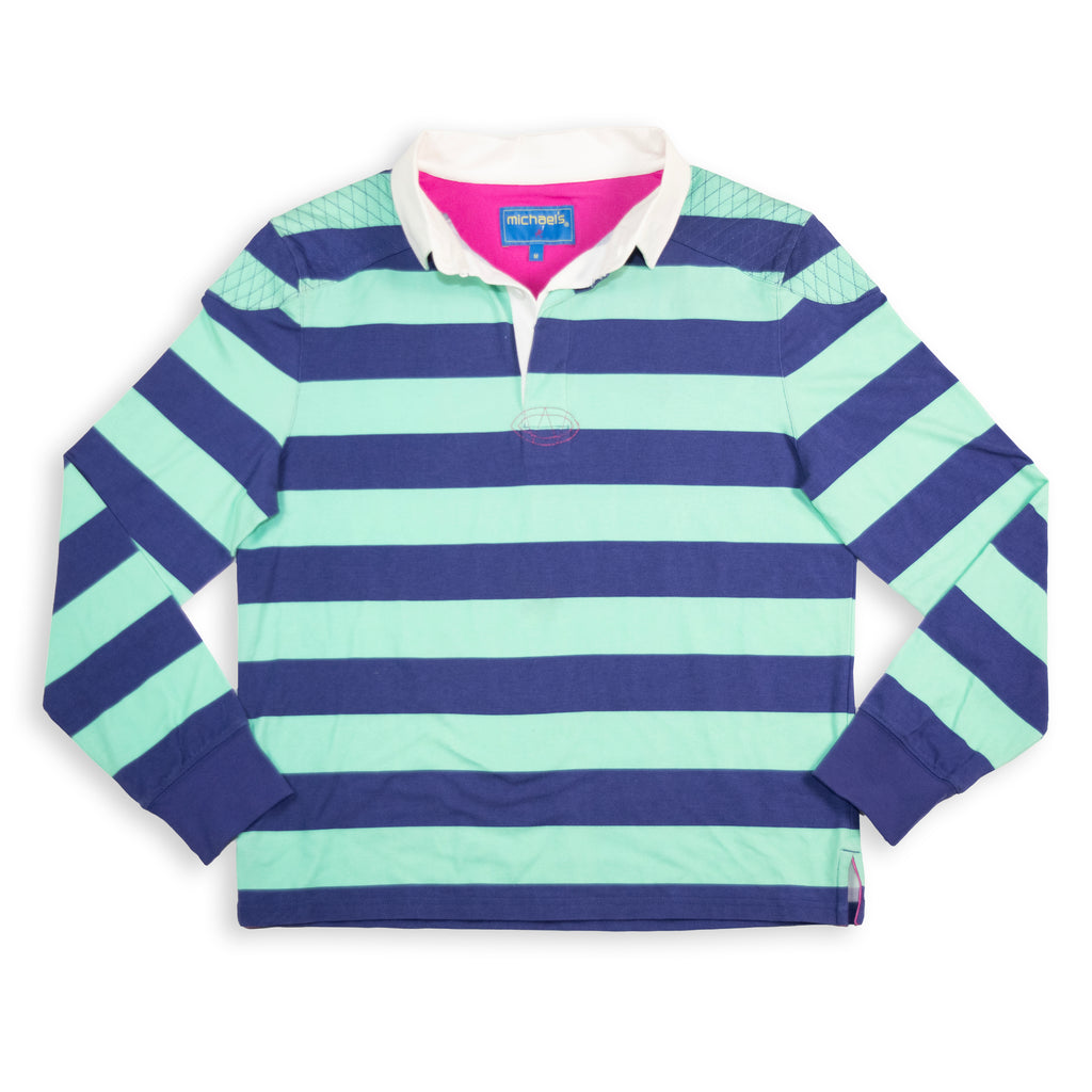 Men's Bar Stripe Long Sleeve Rugby Shirt