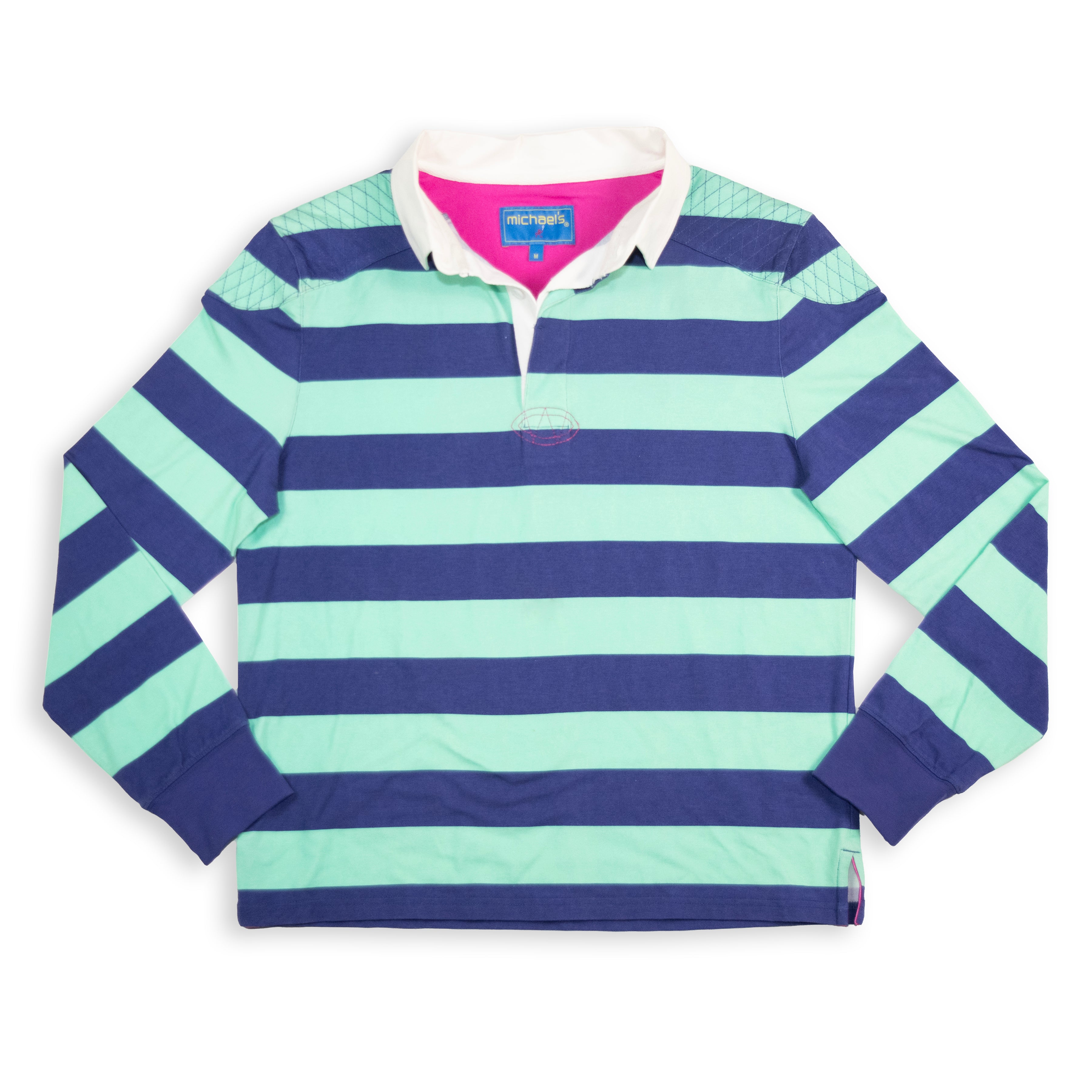Men's Bar Stripe Long Sleeve Rugby Shirt