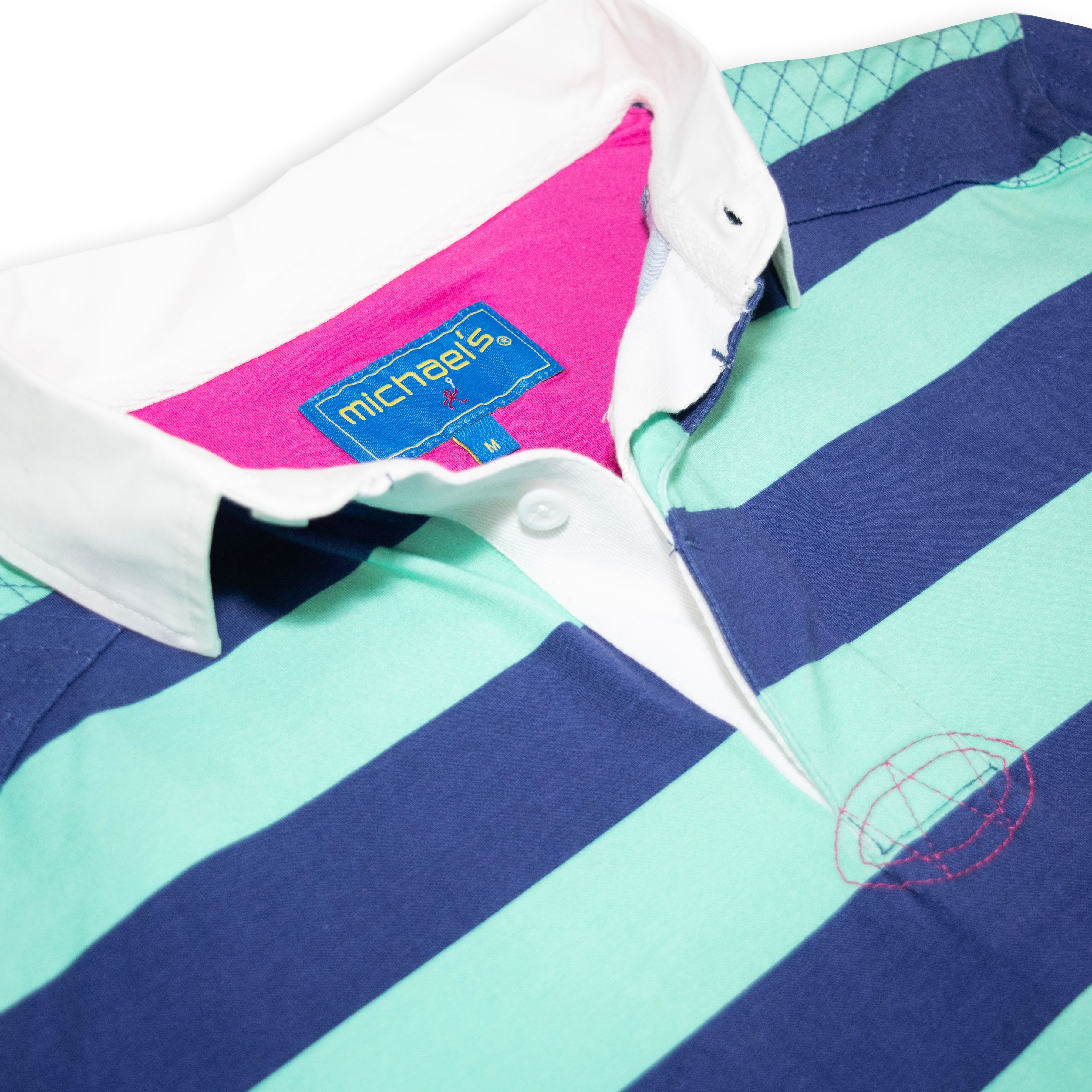 Men's Bar Stripe Long Sleeve Rugby Shirt