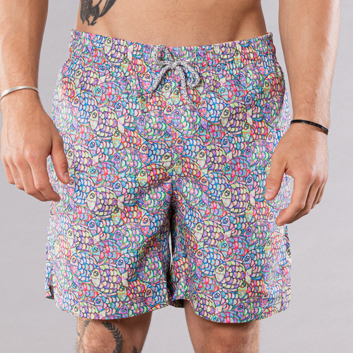 Men's Swim Trunks - Abstract Fish