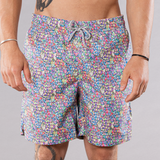 Men's Mesh Liner Swim Trunks - Abstract Fish