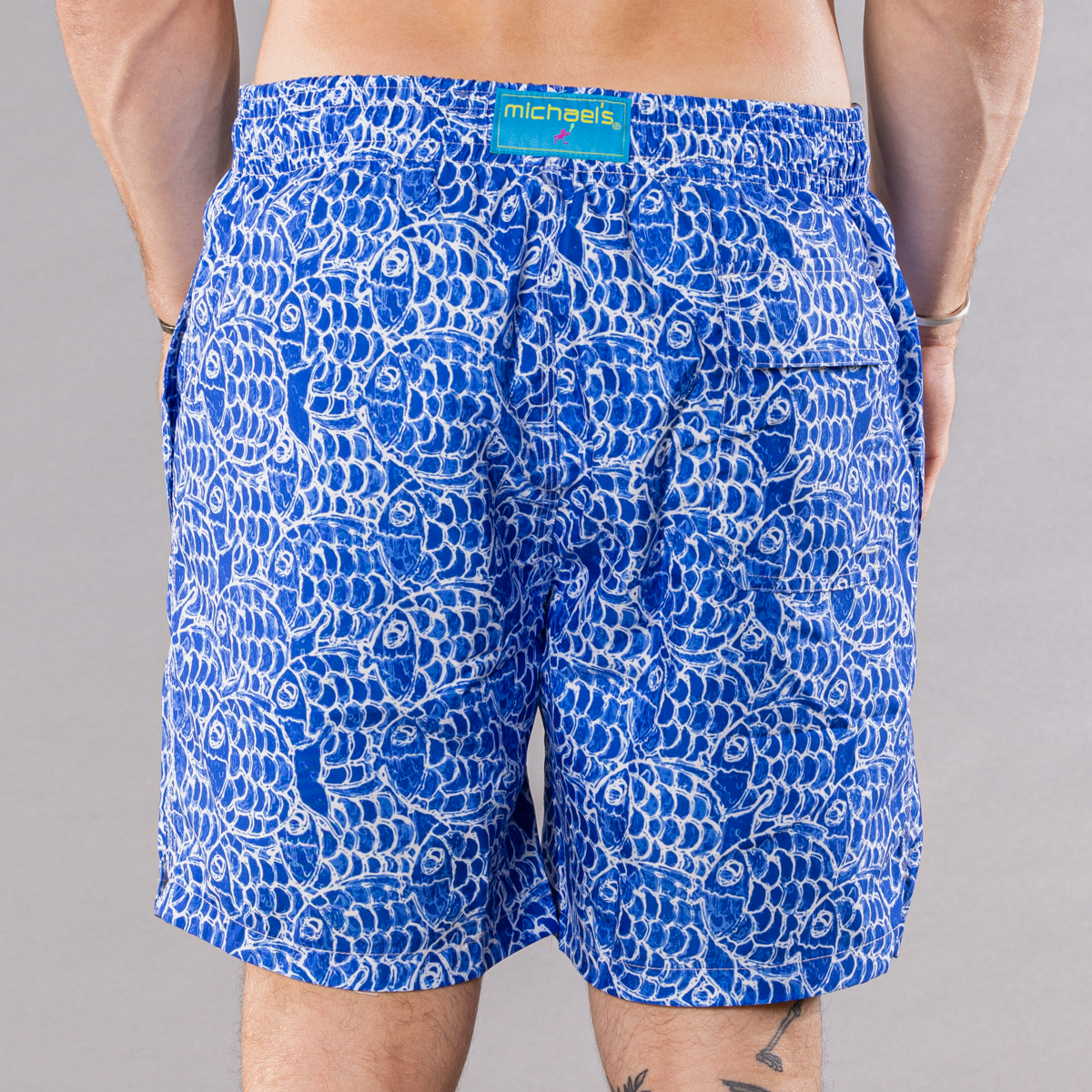 Men's Swim Trunks - Abstract Fish