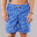 Men's Mesh Liner Swim Trunks - Abstract Fish
