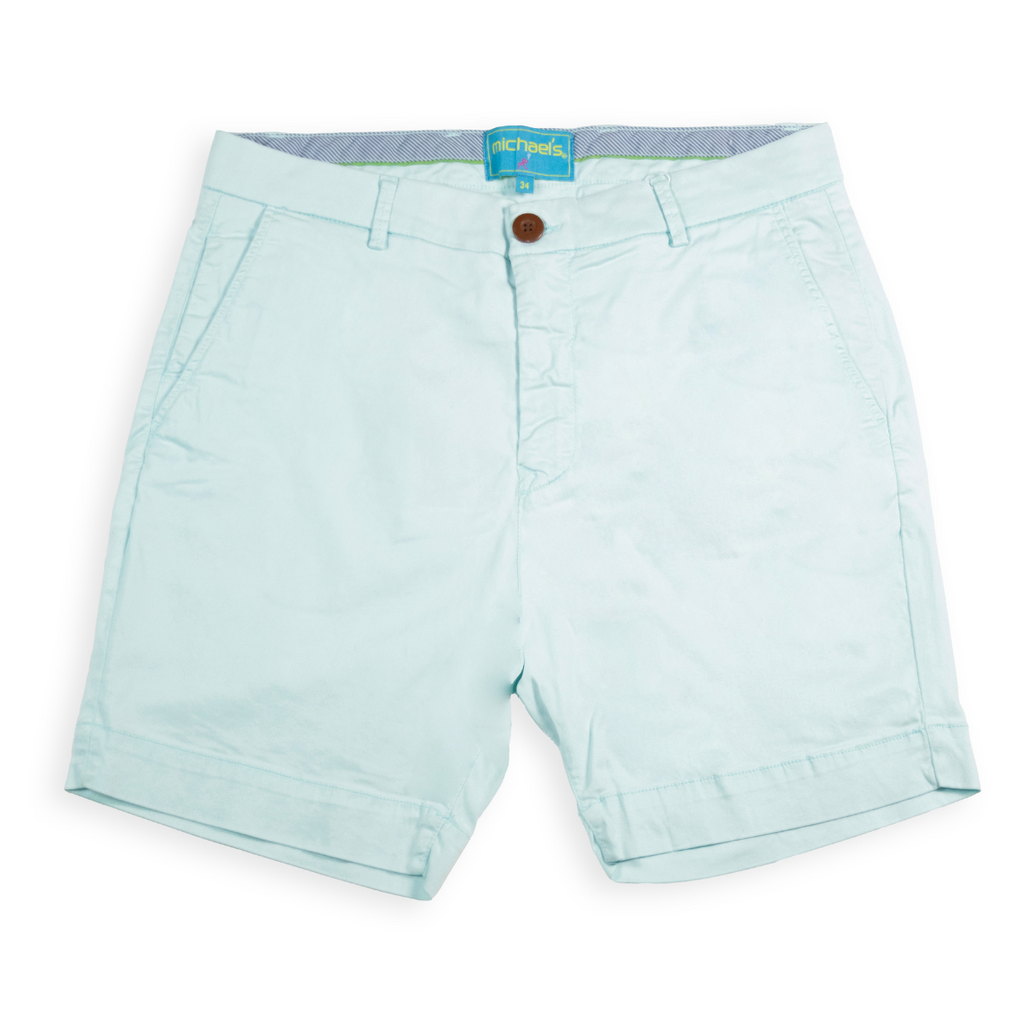 Men's Solid Pima Cotton Stretch Short - Aqua