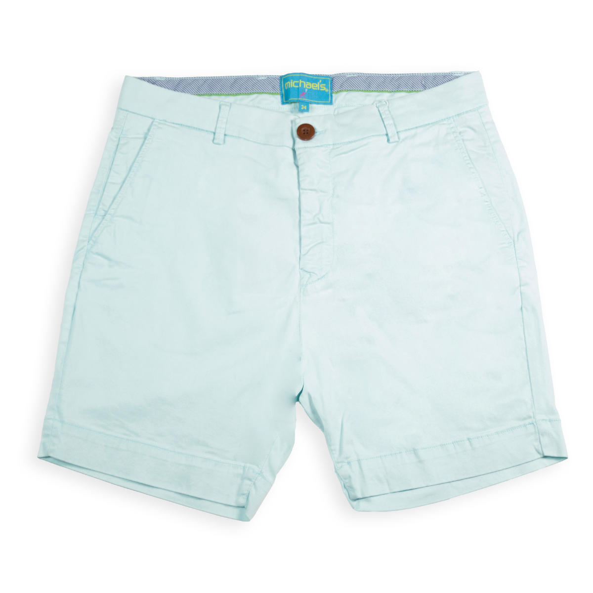 Men's Solid Pima Cotton Stretch Short - Aqua