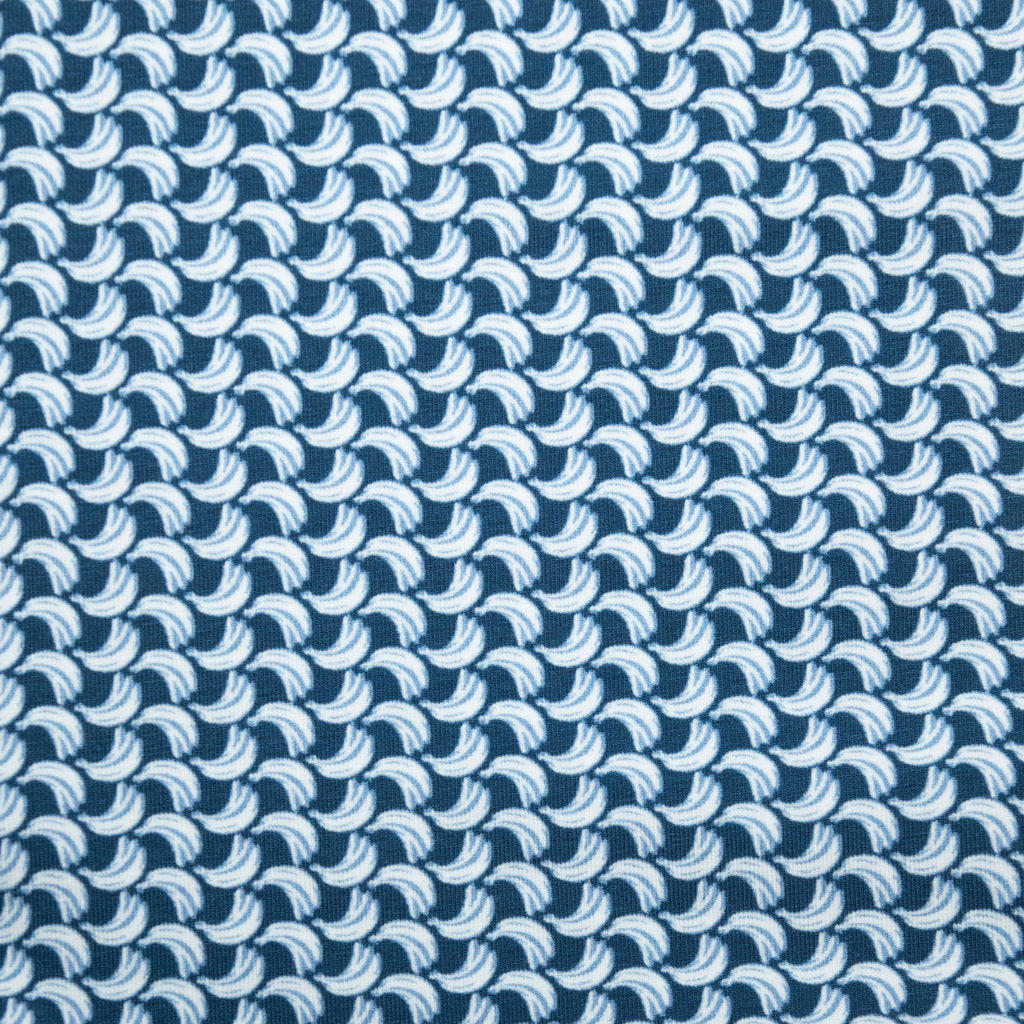 Men's Printed Pima Cotton / Stretch Short Sleeve Shirt - Bananas Navy Blue