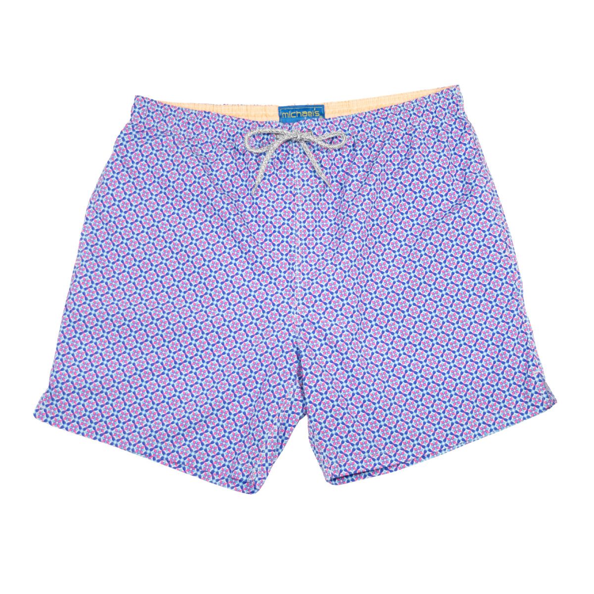 Men's Cyclist Liner Swim Trunks - Blooming Stars