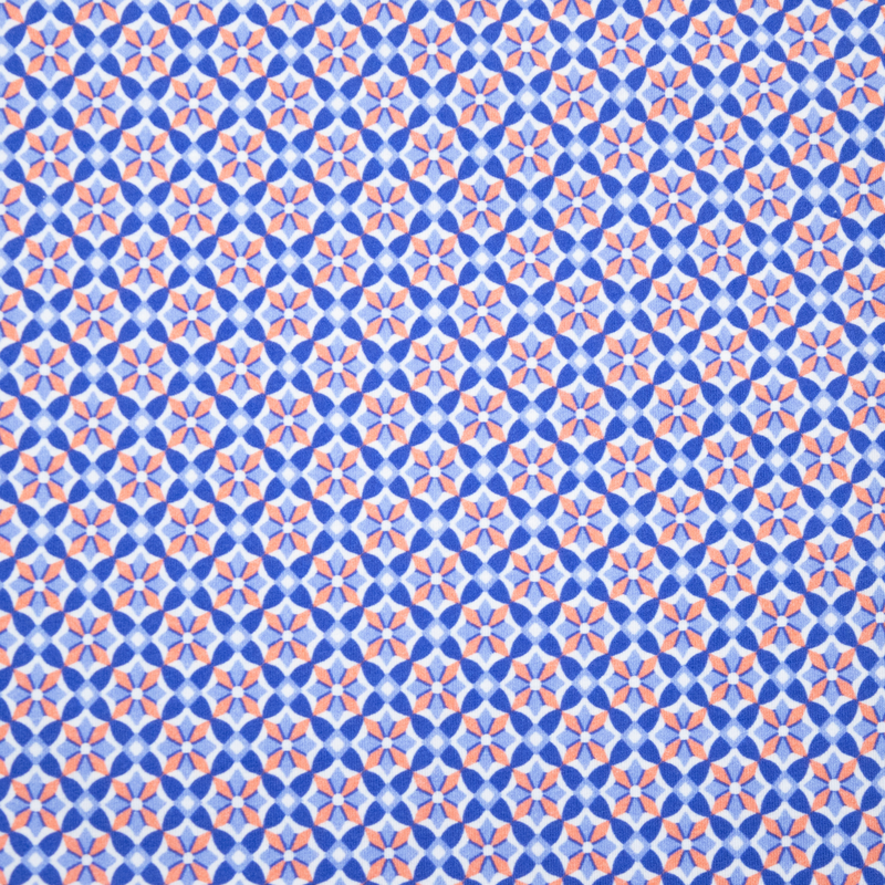 Men's Printed Pima Cotton / Stretch Short Sleeve Shirt - Blooming Stars