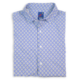 Men's Printed Pima Cotton / Stretch Short Sleeve Shirt - Blooming Stars