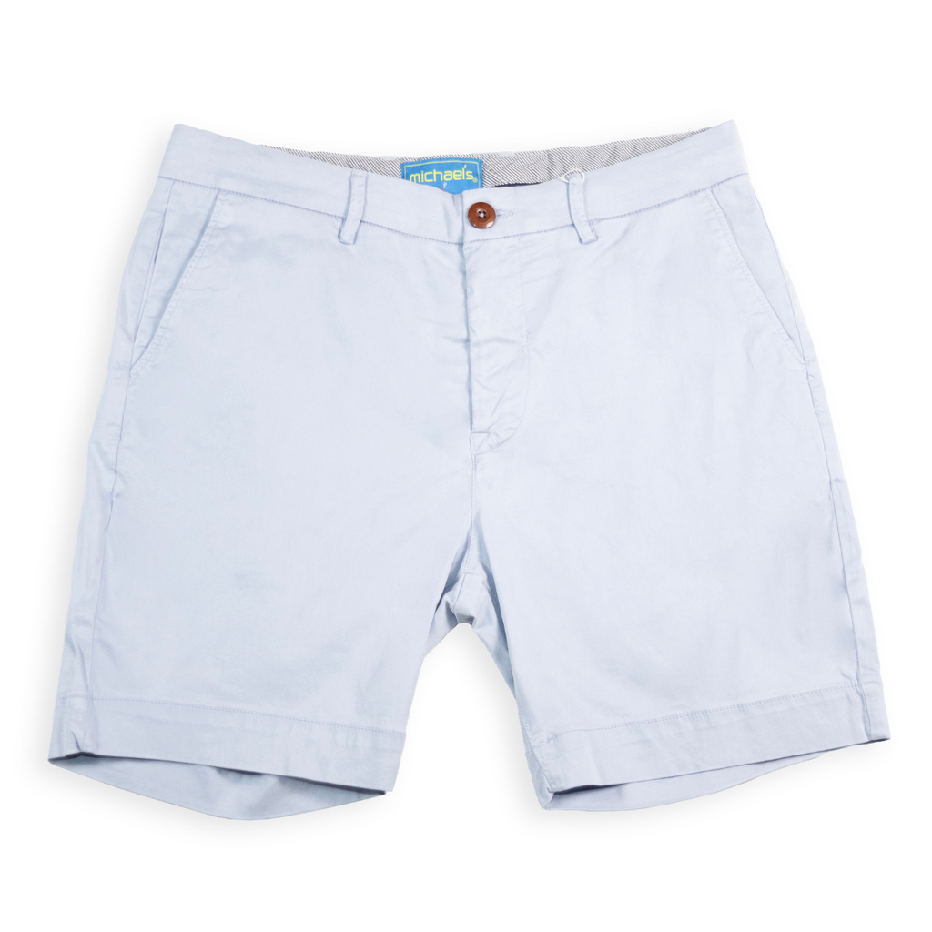 Men's Solid Pima Cotton Stretch Short - Blue Grey