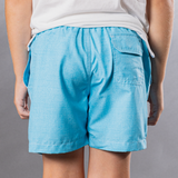 Boy's Cyclist Liner Swim Trunks - Solid Printed Linen