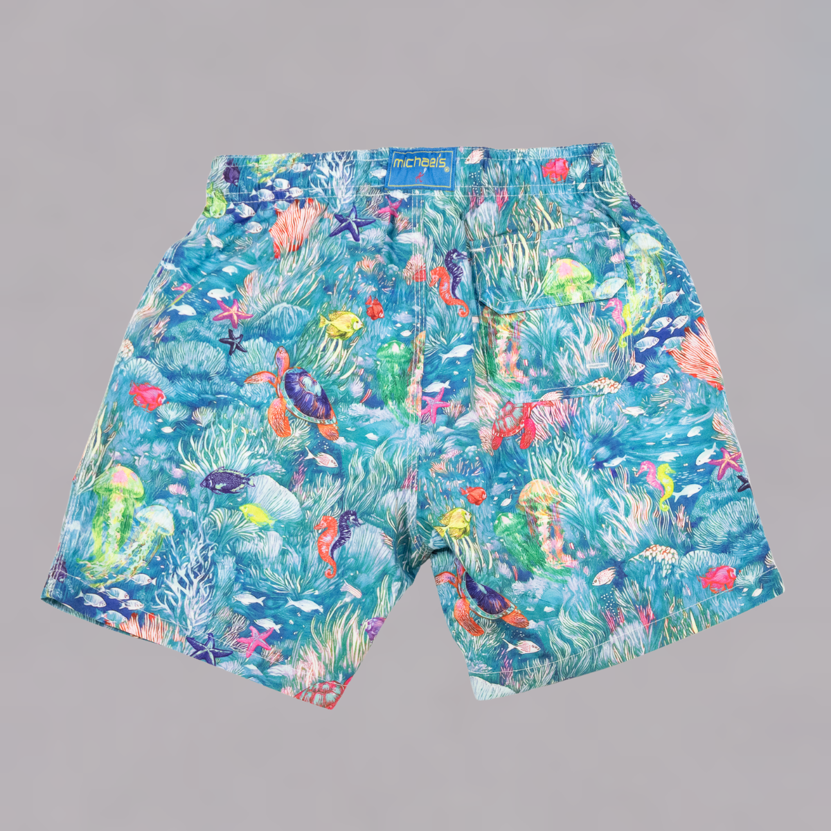 Boy's Cyclist Liner Swim Trunks - Under The Sea