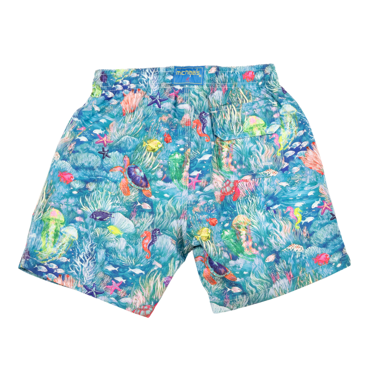 Boy's Cyclist Liner Swim Trunks - Under The Sea