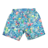Boy's Cyclist Liner Swim Trunks - Under The Sea Aqua