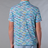 Men's Printed Pima Cotton / Stretch Short Sleeve Shirt - Corvettes