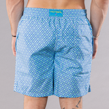 Men's Cyclist Liner Swim Trunks - Diamond Pattern