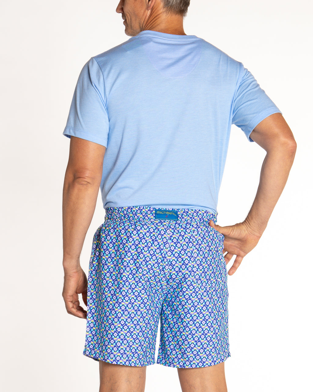 Men's Solid V-Neck T Shirt - Light Blue