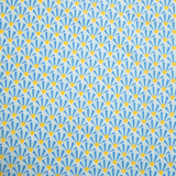 Men's Printed Pima Cotton / Stretch Short Sleeve Shirt - Fans Royal/Yellow