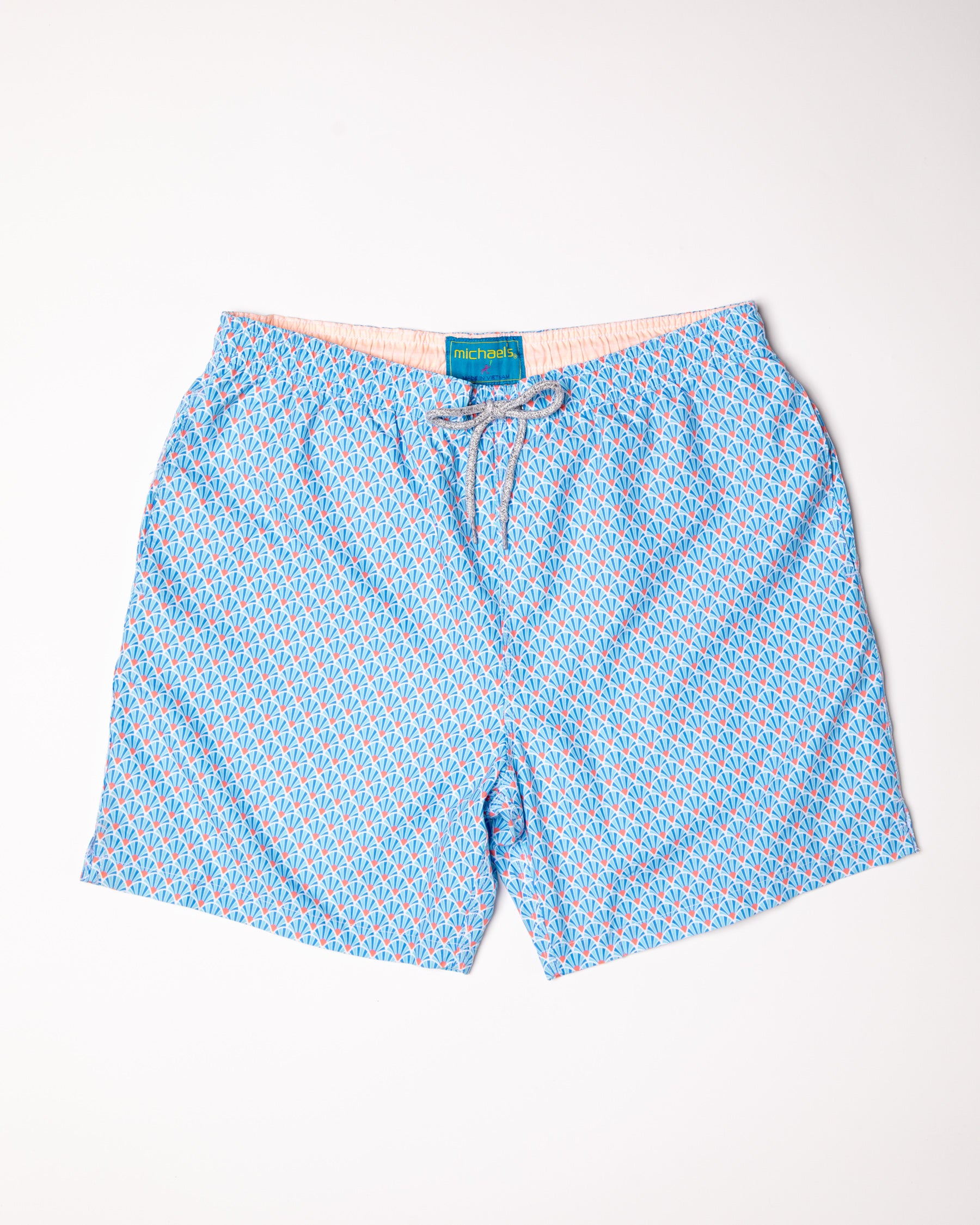 Boy's Cyclist Swim Trunks - Fans Sky/Orange
