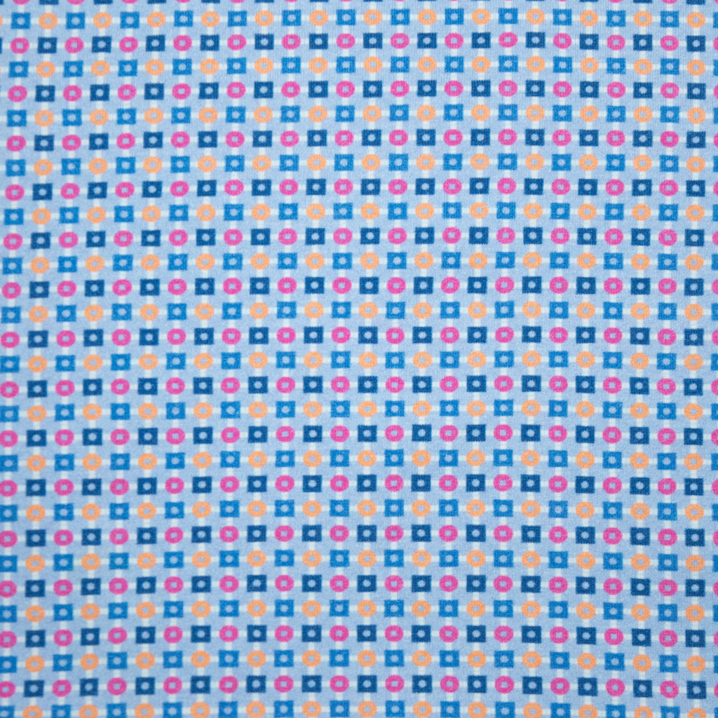 Men's Printed Pima Cotton / Stretch Long Sleeve Shirt - Linked Shapes