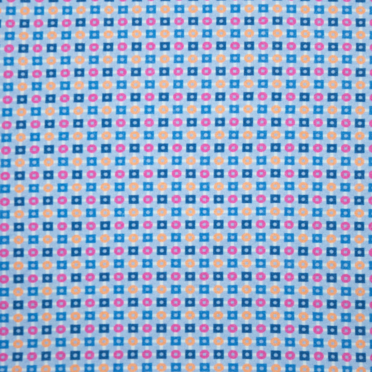 Men's Printed Pima Cotton / Stretch Long Sleeve Shirt - Linked Shapes