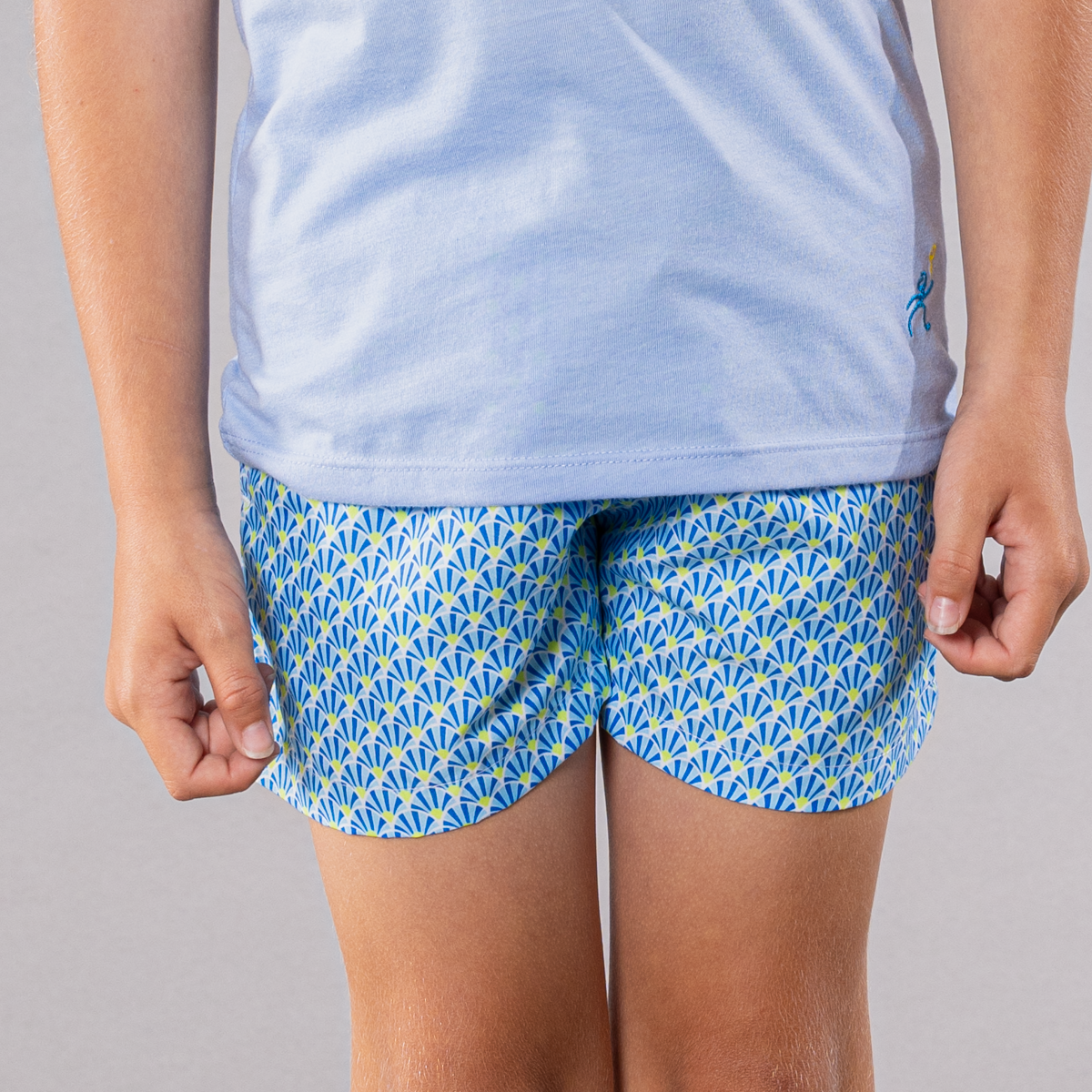 Boy's Cyclist Liner Swim Trunks - Fans Royal/Yellow