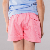 Boy's Cyclist Liner Swim Trunks - Solid Printed Linen