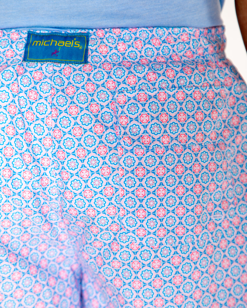 Men's Cyclist Liner Swim Trunks - Medallion Pink