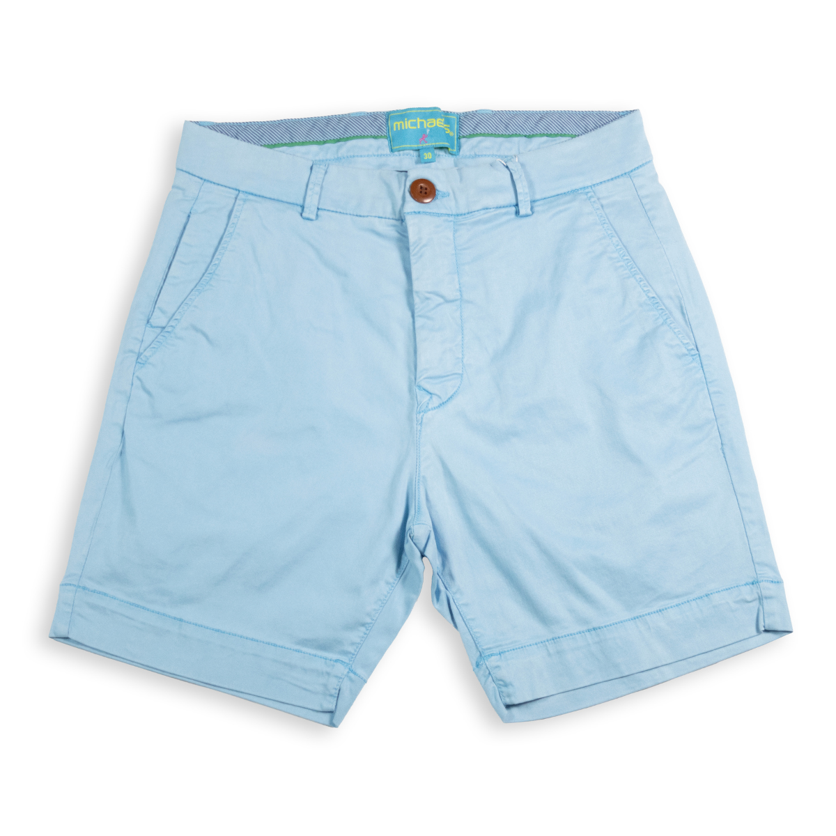 Men's Solid Pima Cotton Stretch Short - Medium Blue