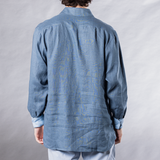 Men's Solid Long Sleeve Linen Shirt