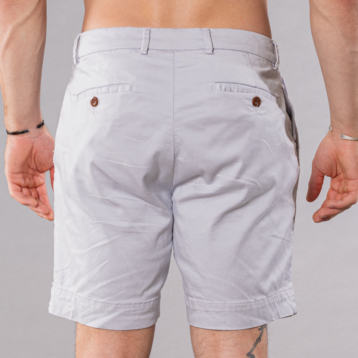 Men's Solid Pima Cotton Stretch Short - White