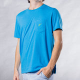 Men's Solid Crew Neck T-Shirt - Light Blue
