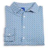 Men's Printed Pima Cotton / Stretch Long Sleeve Shirt - Mosaic