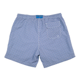 Men's Cyclist Liner Swim Trunks - Mosaic Navy/Aqua