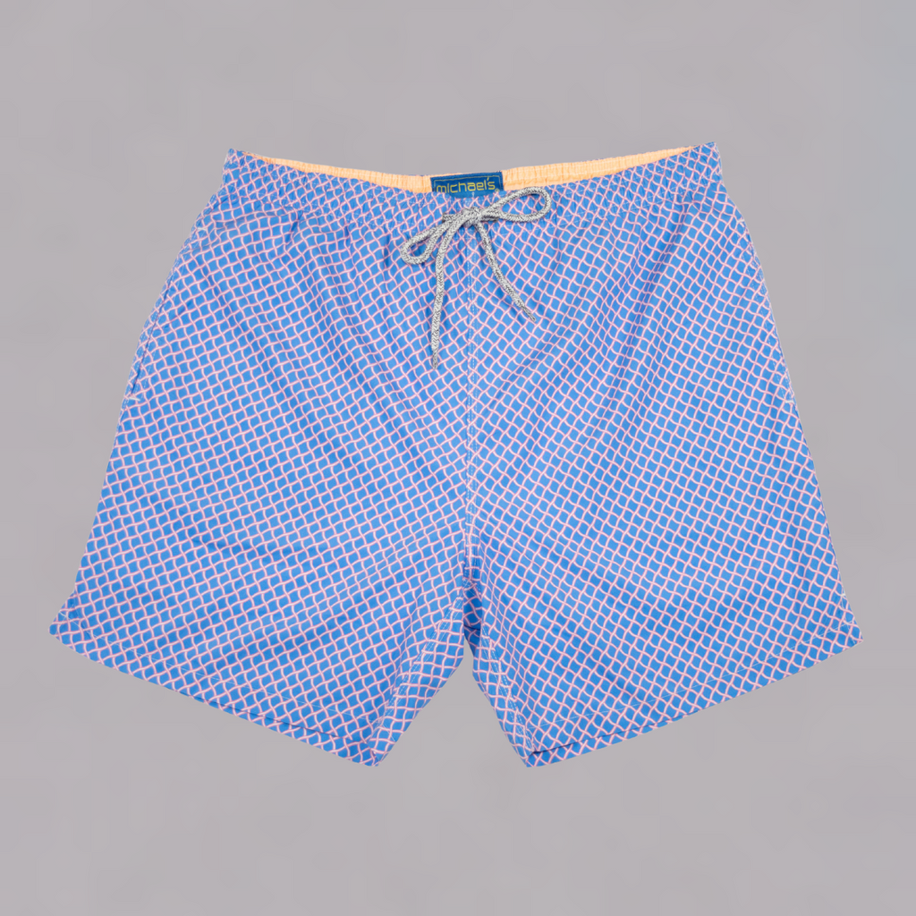 Boy's Cyclist Liner Swim Trunks - Nautical Mesh