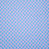 Men's Printed Pima Cotton / Stretch Short Sleeve Shirt - Nautical Mesh Turquoise/Coral