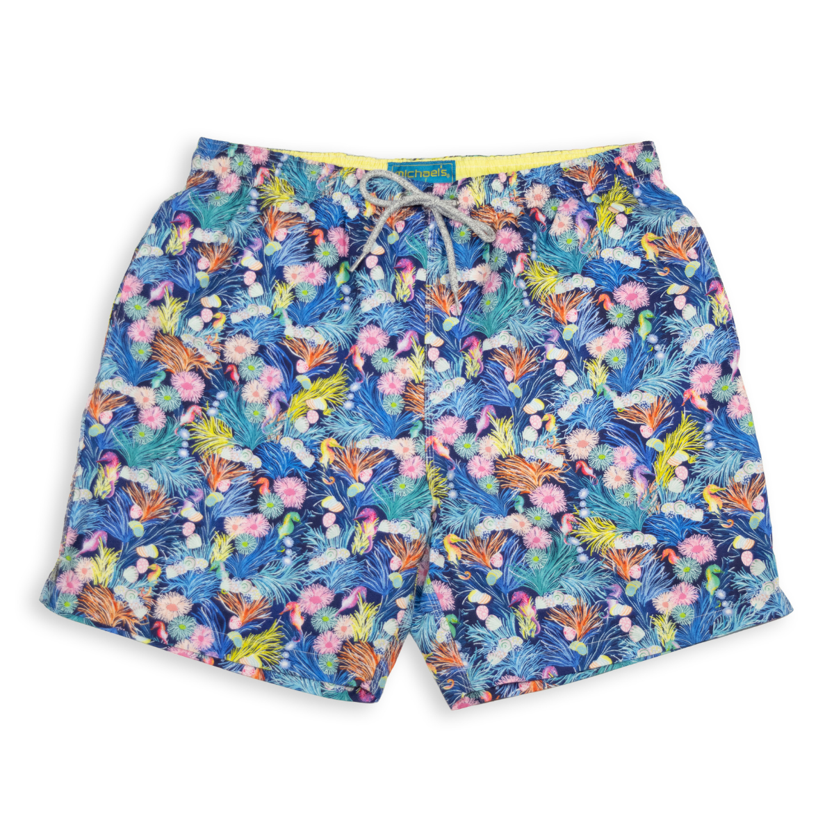 Boy's Cyclist Liner Swim Trunks - New Seahorses