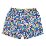 Men's Cyclist Liner Swim Trunks - New Seahorses White