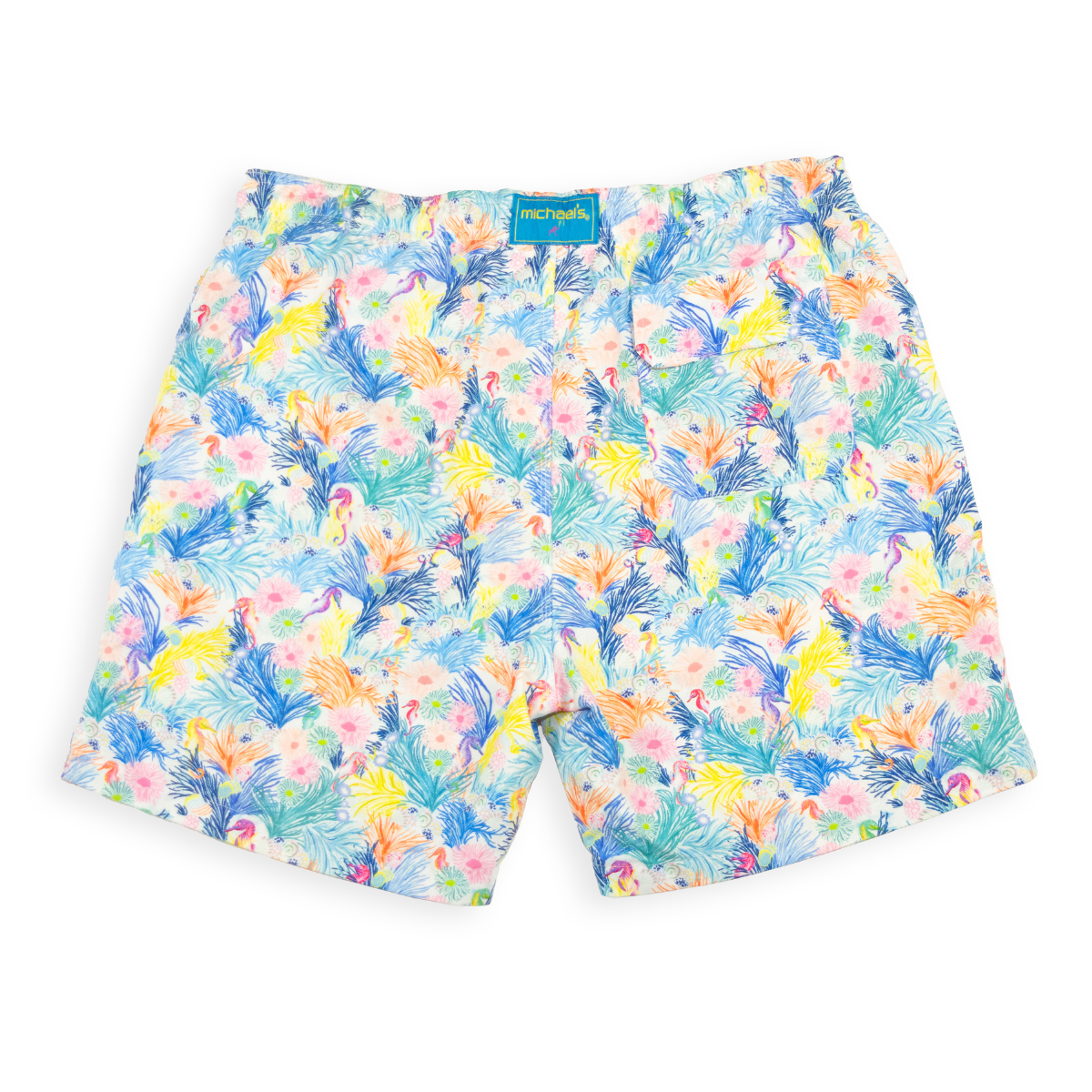 Boy's Cyclist Liner Swim Trunks - New Seahorses