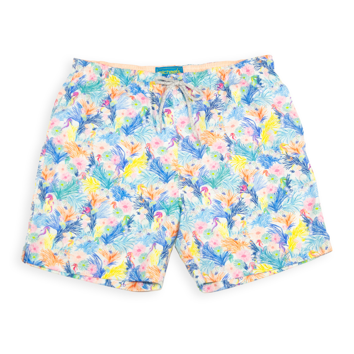 Boy's Cyclist Liner Swim Trunks - New Seahorses