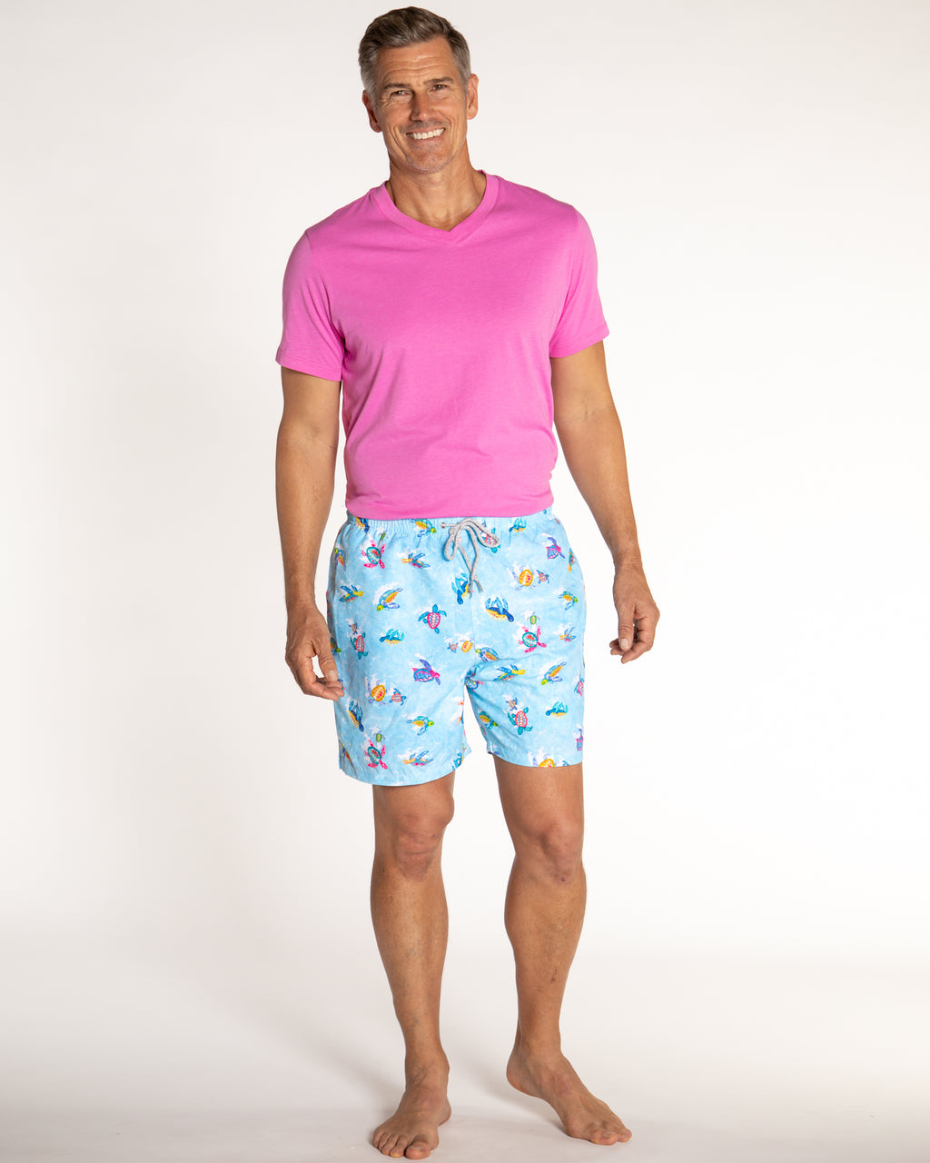 Men's Mesh Liner Swim Trunks - New Turtles Blue