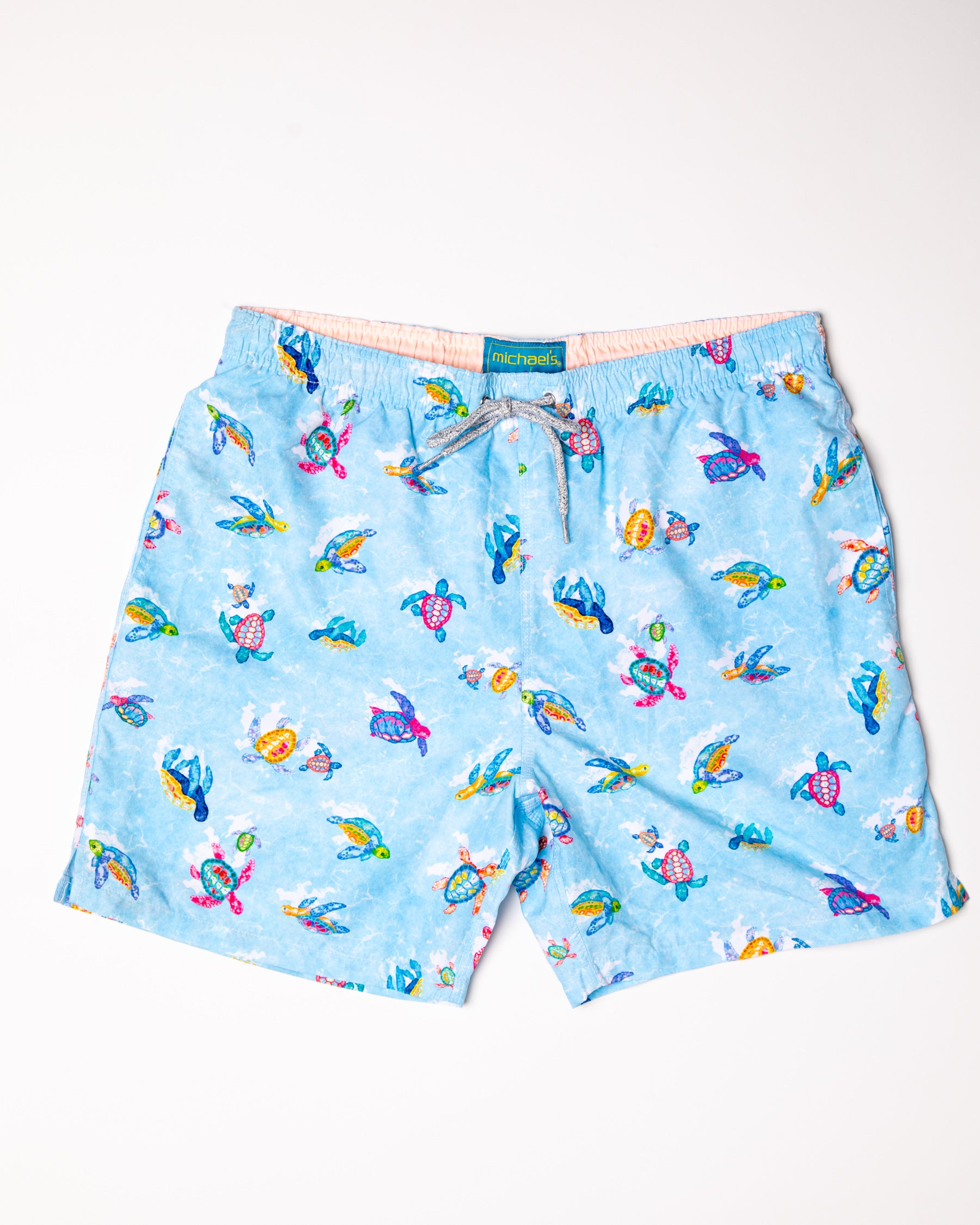 Boy's Cyclist Swim Trunks - New Turtles Blue