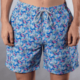 Men's Cyclist Liner Swim Trunks - Persian Royal Blue