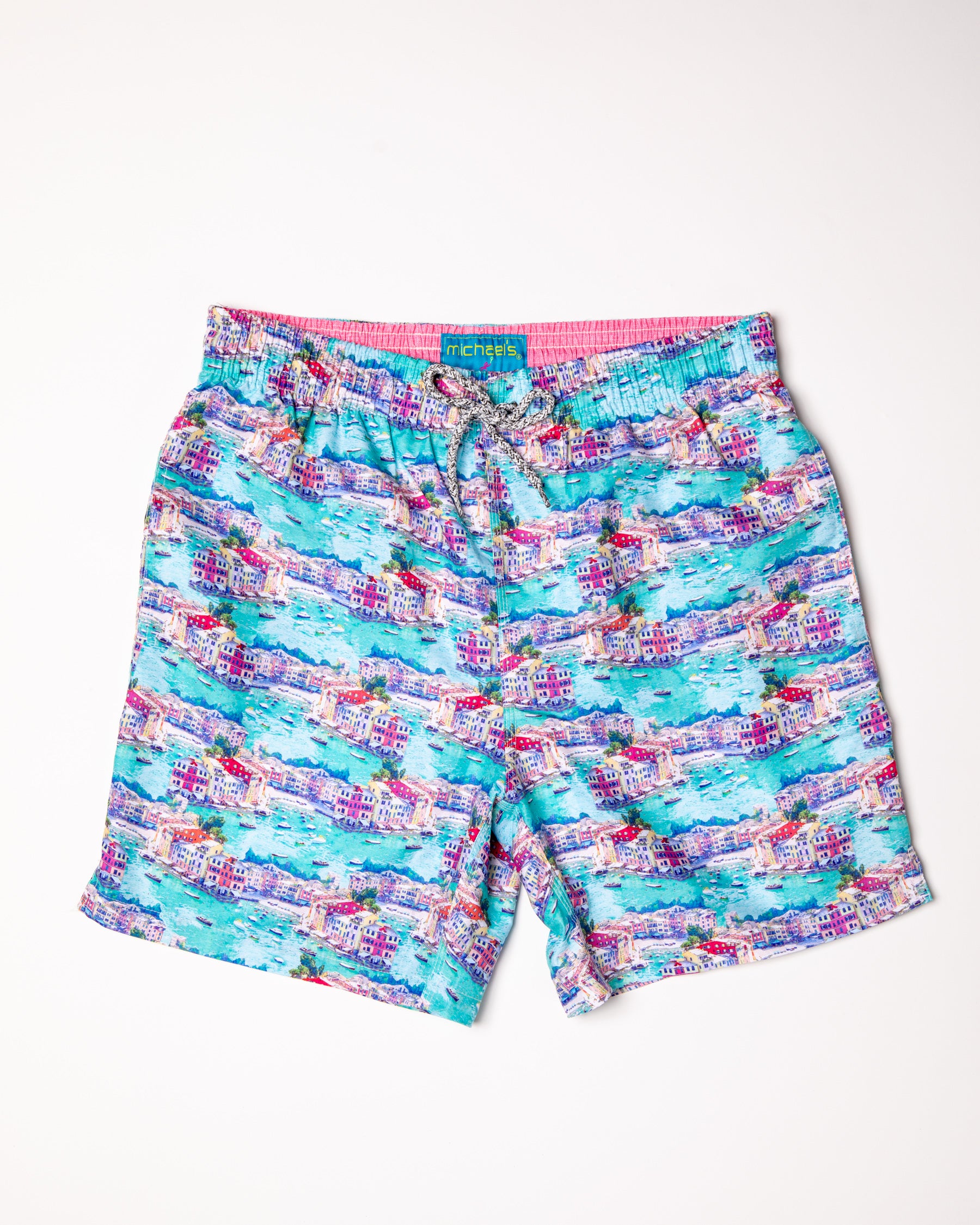 Boy's Cyclist Swim Trunks - Portofino Multicolored