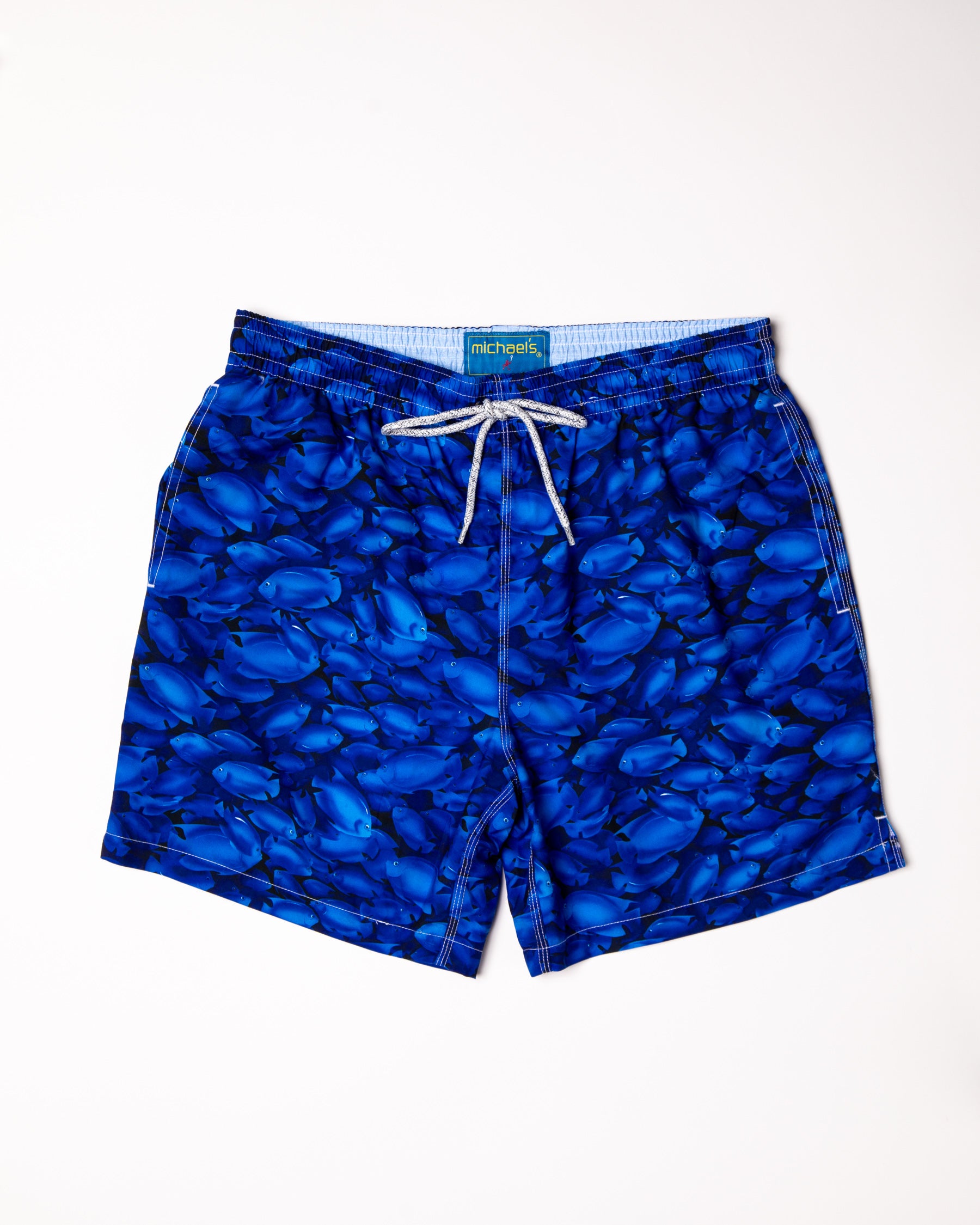 Men's Mesh Liner Swim Trunks - Rolex Fish Navy